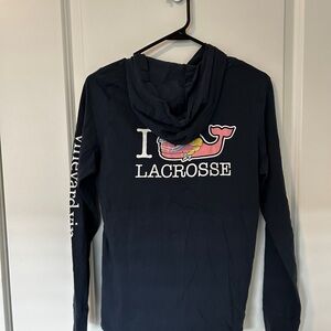 Vineyard Vines Navy Lacrosse Hoodie